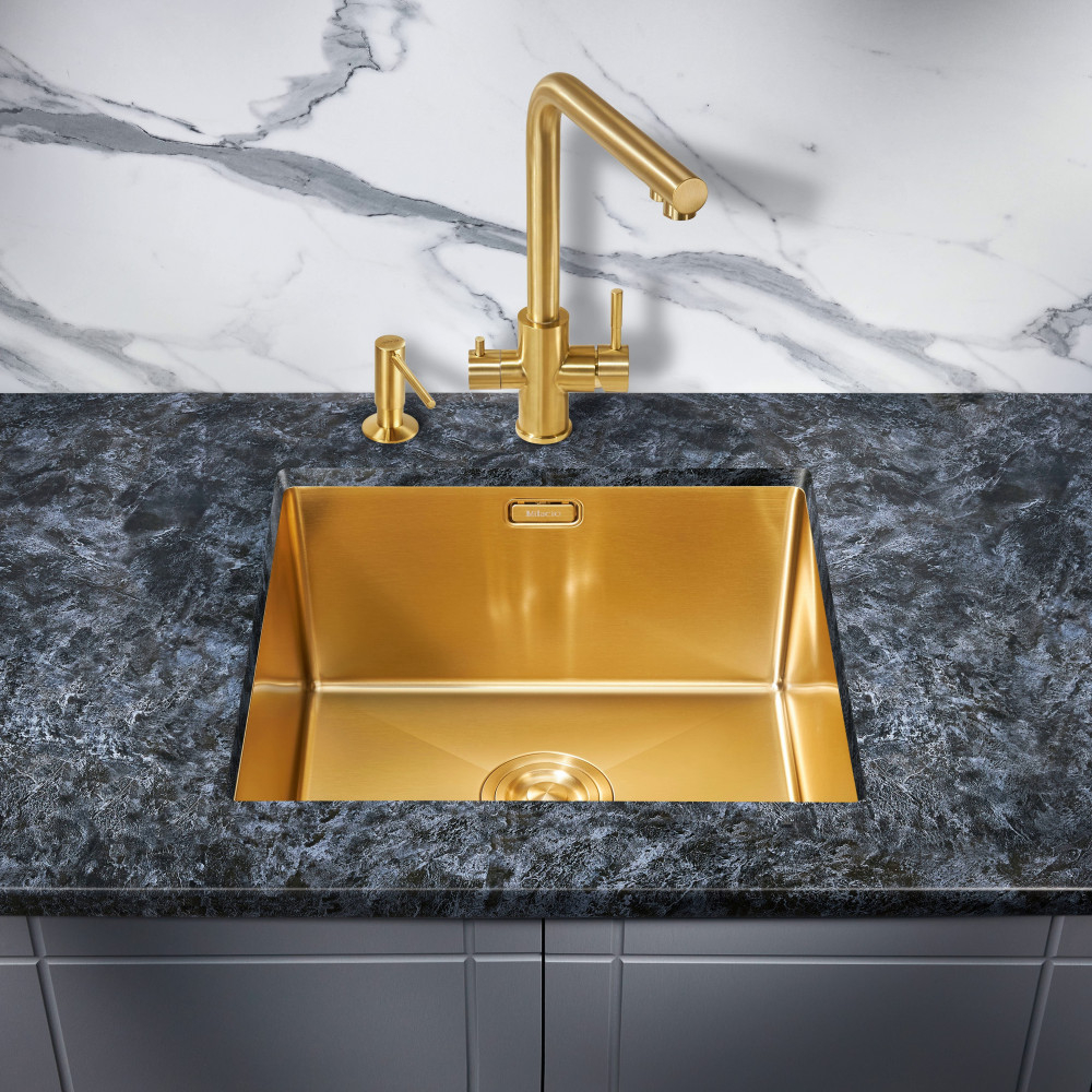 Мойка для кухни MILACIO Denia 48 Steel MC.77448 золото