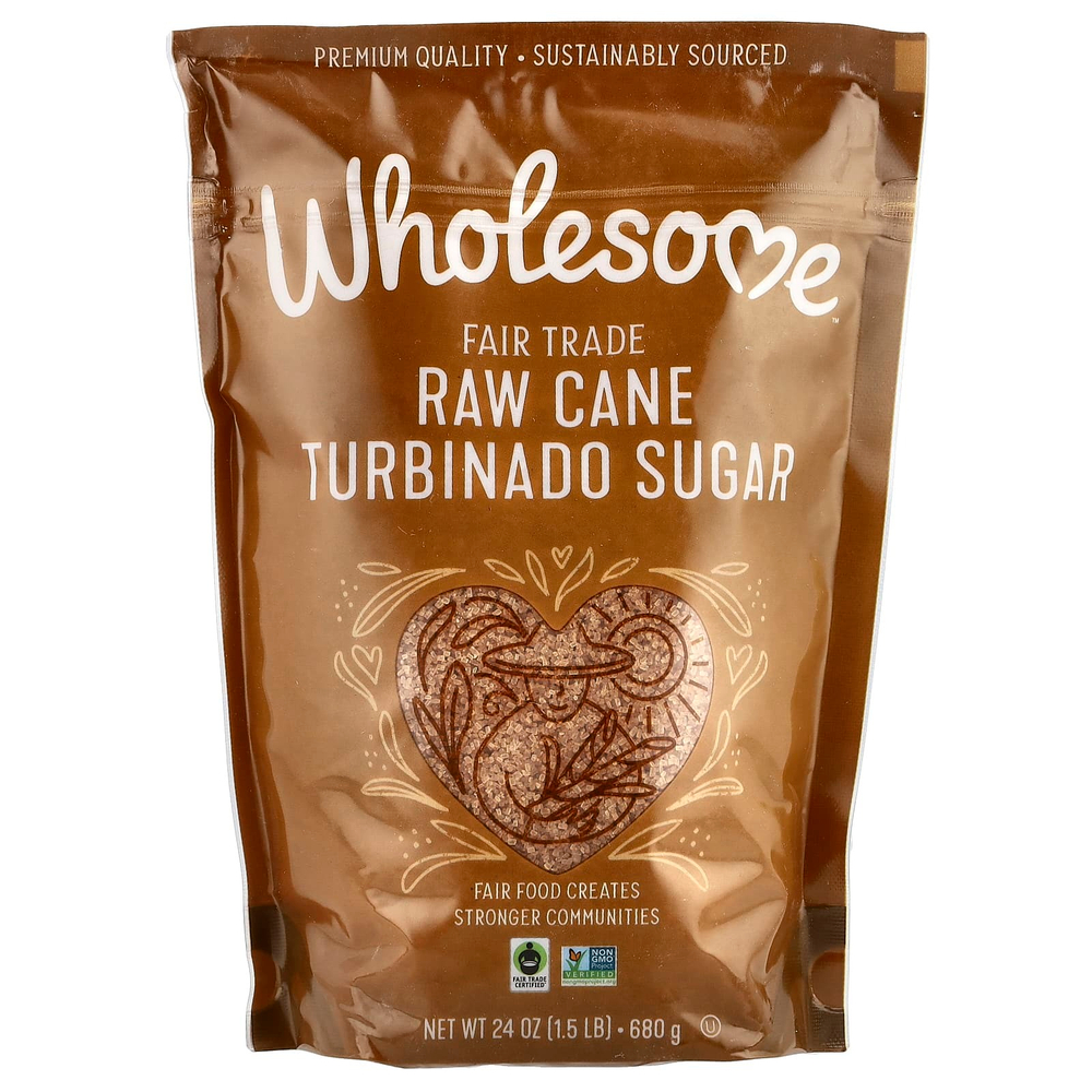 Wholesome Sweeteners, натуральный тростниковый сахар-сырец, турбинадо, 680 г (1,5 фунта/24 унции)