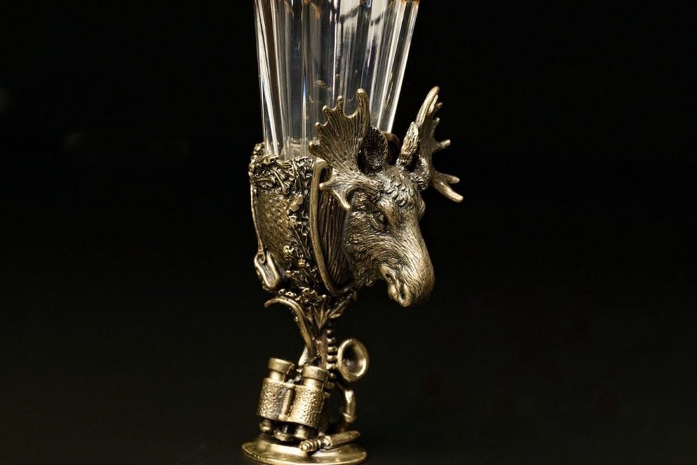 Набор рюмок-лафитников "Трофейная охота" 6 шт. в подарочном кейсе с художественным оформлением