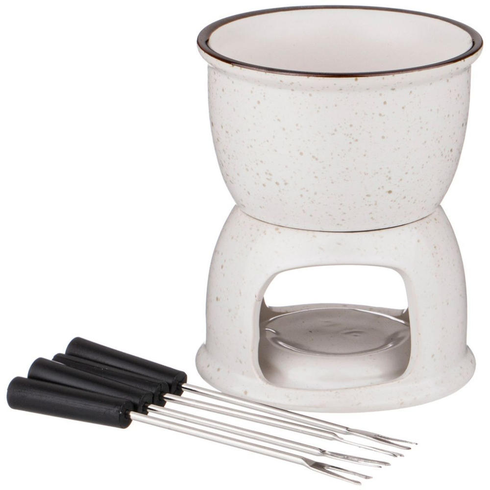 Набор для фондю керам, 6 пр, чаша, вилки 4 шт, 0.27 л, Lefard, Cosmos, 155-526