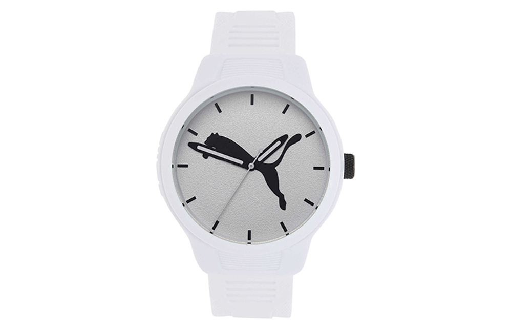 PUMA Wrist Watch Quartz Movement Synthetic Fiber Strap 43mm White Dial Men"s Watches P5012 WHITE