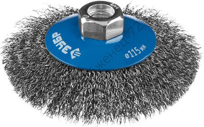 ЗУБР 115 мм, витая стальная проволока, 0.3 мм, Щетка коническая, Профессионал (35265-115)