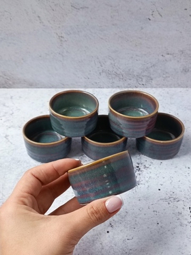 Соусник 2,75" 65 мм, сине-коричневый «Corone Terra»