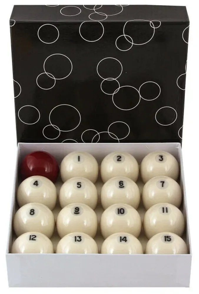 Комплект бильярдных шаров 60.3 мм "Classic Standart" (красный биток)