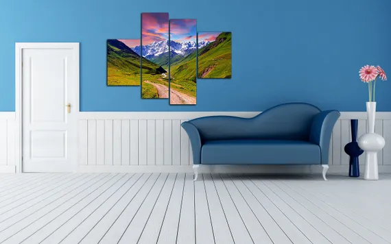 Модульная картина " Горный пейзаж "