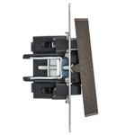 BRITE Выключатель 1-клавишный с индикацией 10А ВС10-1-1-БрТБ темная бронза IEK