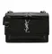 Сумка Saint Laurent Sunset Medium с тиснением под крокодила черный