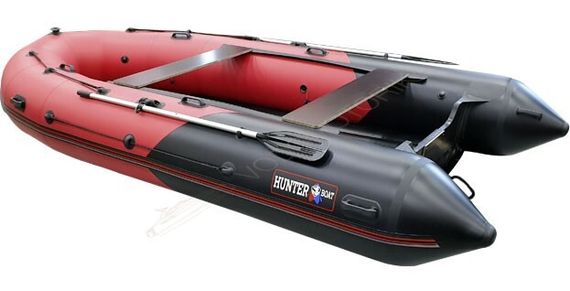 Надувная лодка Хантер 420 ПРО надувное дно