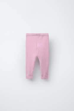 ZARA ЛЕГИНСЫ ИЗ 100% КАШЕМИРА, РОЗОВЫЙ