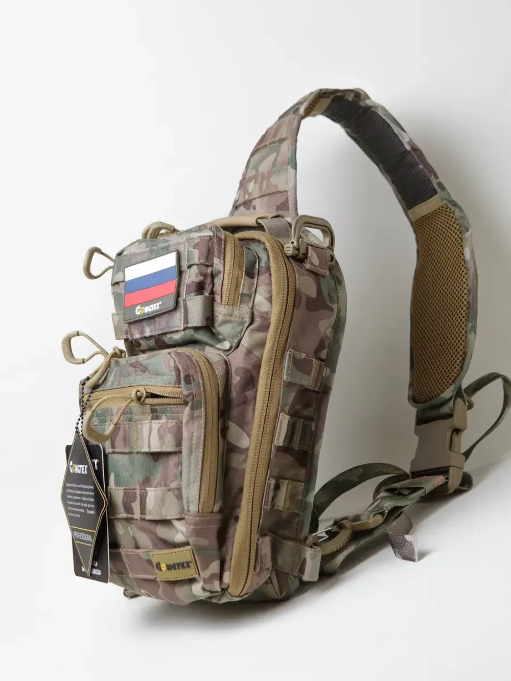 Тактический Рюкзак-сумка GONGTEX однолямочный Мультикам