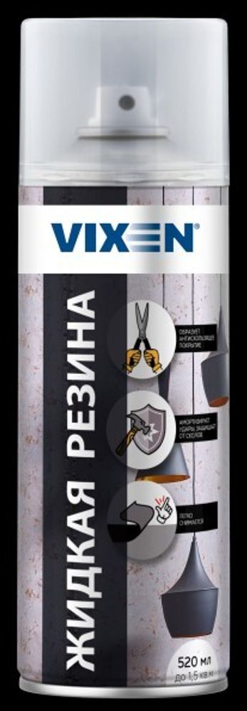 Жидкая резина 520 мл Прозрачная (аэрозоль) глянцевая (VIXEN)