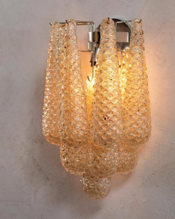 Элегантное настенное бра из венецианского стекла в двух расцветках
