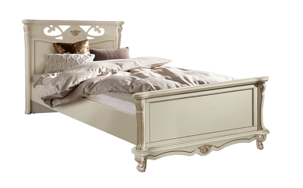 Кровать двойная «Алези» с высоким изножьем