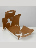 Комплект коробок для торта 2 окна ЕДИНОРОГ  26*28- 5 шт