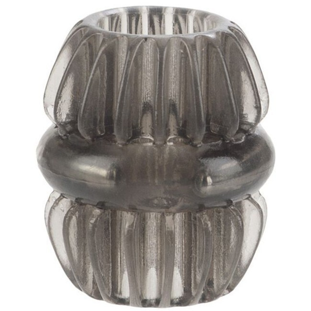 Широкое эрекционное кольцо со стальными пластинами MAGNUM Support Plus (Цвет: дымчатый)