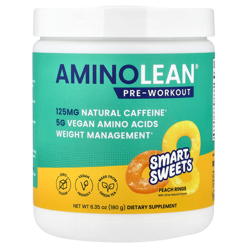 RSP Nutrition, предтренировочная добавка Amino Lean®, со вкусом персика, 180 г (6,35 унции)
