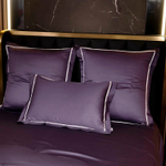 Комплект постельного белья Однотонный Сатин Премиум широкий кант OCPK033