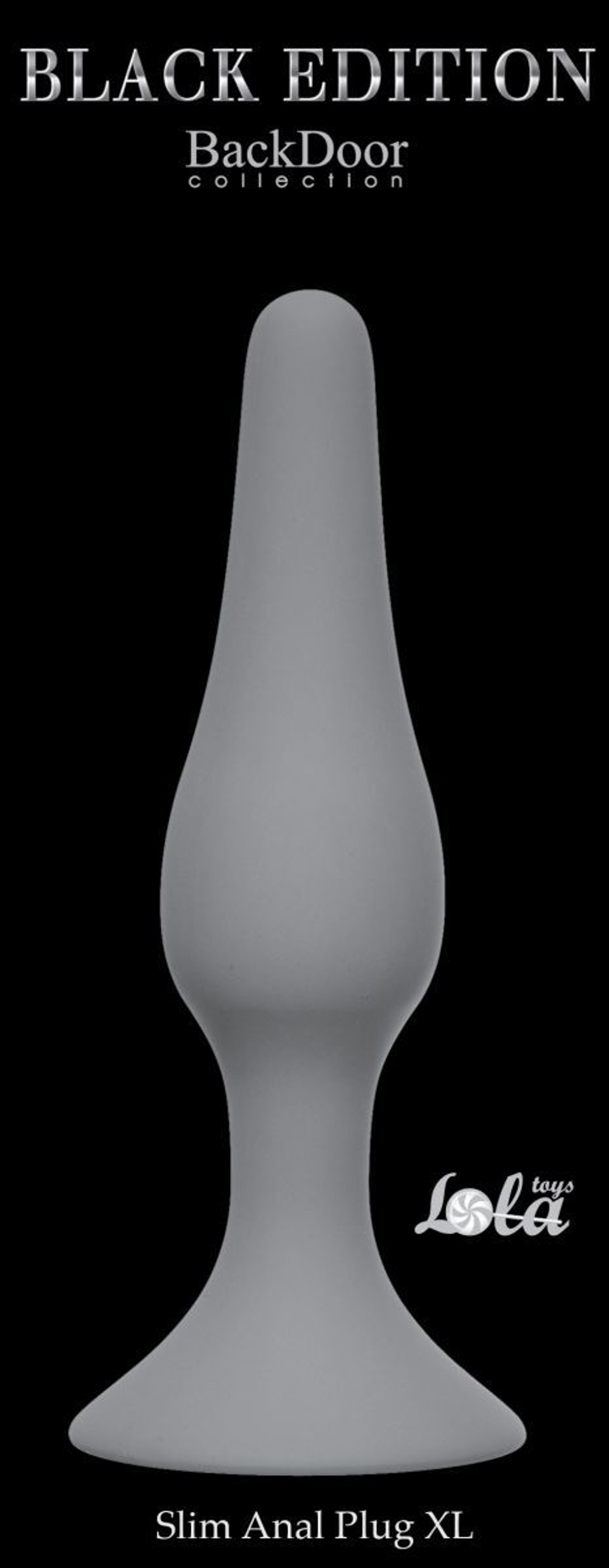 Серая анальная пробка Slim Anal Plug XL - 15,5 см.