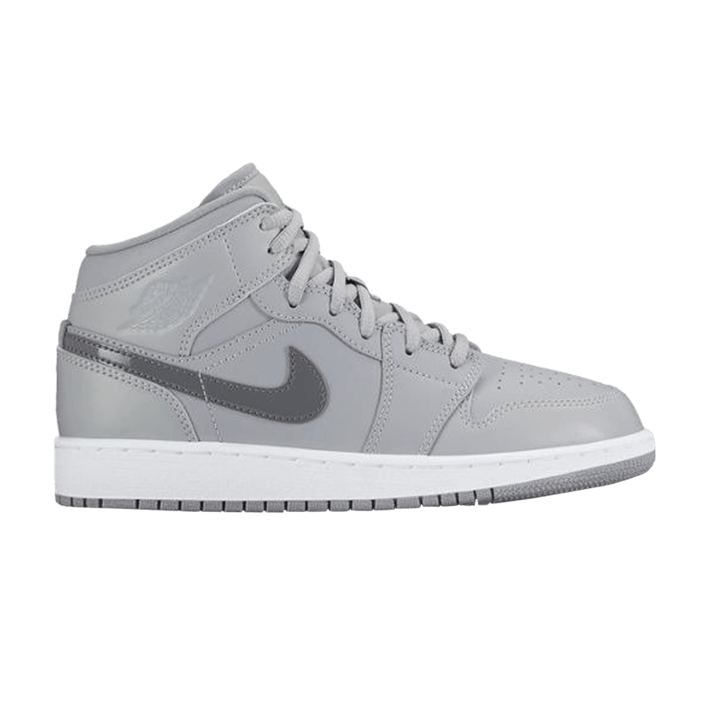 Кроссовки Jordan Air Jordan 1 Retro Mid Wolf Grey Cool Grey (Женская размерная сетка)