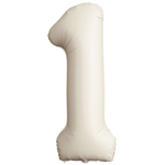 Шар фольгированный Цифра 1 101 см (Бежевый)