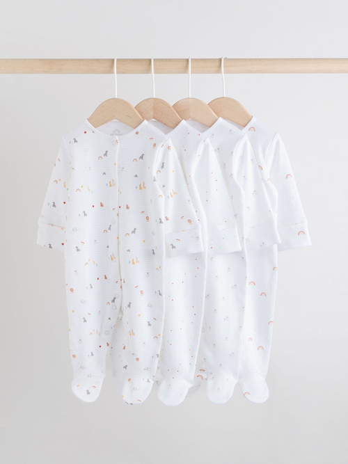 Комбинезон / Cлип для малышей Next AW3-255, 4 шт., Белый