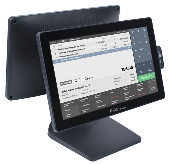 Сенсорный моноблок POScenter POS-A1 (15,6&quot;,P-CAP, RK3568, 2Gb/32Gb, WiFi, BT, MSR)Android 11 + 15.6&quot;