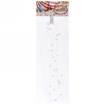 Бусы на ёлку 2м «Роса» d-7,5мм, Белый