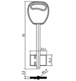 Заготовка сувальдного ключа 14210 GRD1DP (желтый)