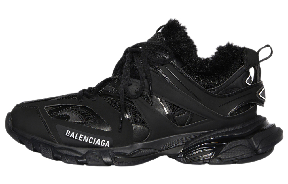 Balenciaga Balenciaga Track 1.0 Breathable Faux fur low-cut daddy shoes men's Black