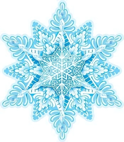 Плакат вырубной А4, двухсторонний "Снежинка" (Сфера)