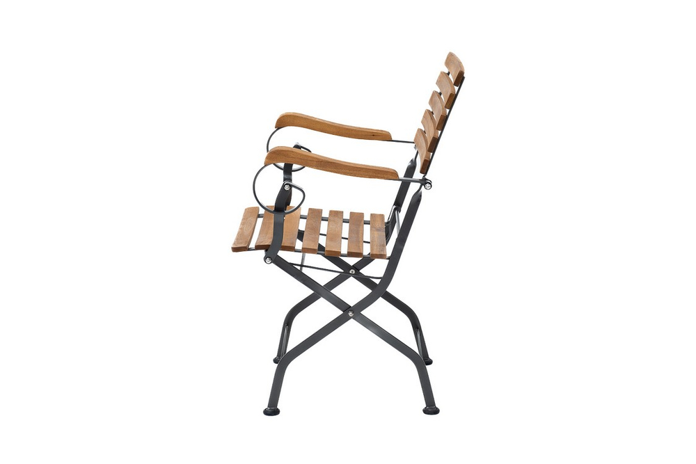 Стул из акации ЛАТА складной с подлокотниками