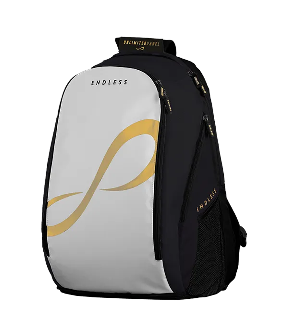 Рюкзак для падел Endless Icon White-Gold, лёгкий и вместительный