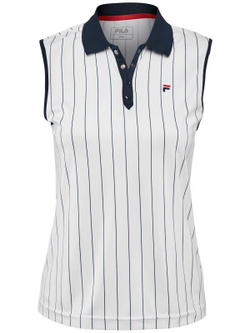 Женское поло Fila American Polo "Pia" W - white/stripes