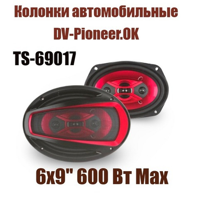 Автоколонки 16x24см. 6"х9" 4-Way Coaxial "Комплект2шт" DV-Pioneer.oK TS-69017