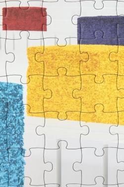 Loewe Сумка Confetti Puzzle 10 из классической телячьей кожи, разноцветный