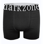 Черные хлопковые трусы-боксеры с надписью на резинке крупными буквами (Размер: L) (Цвет: черный)