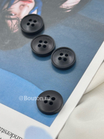 Пуговицы Ди. на прокол черные