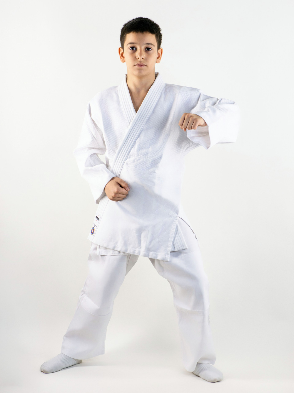 C333 Кимоно для дзюдо подростковое Clinch Judo Silver FDR белое