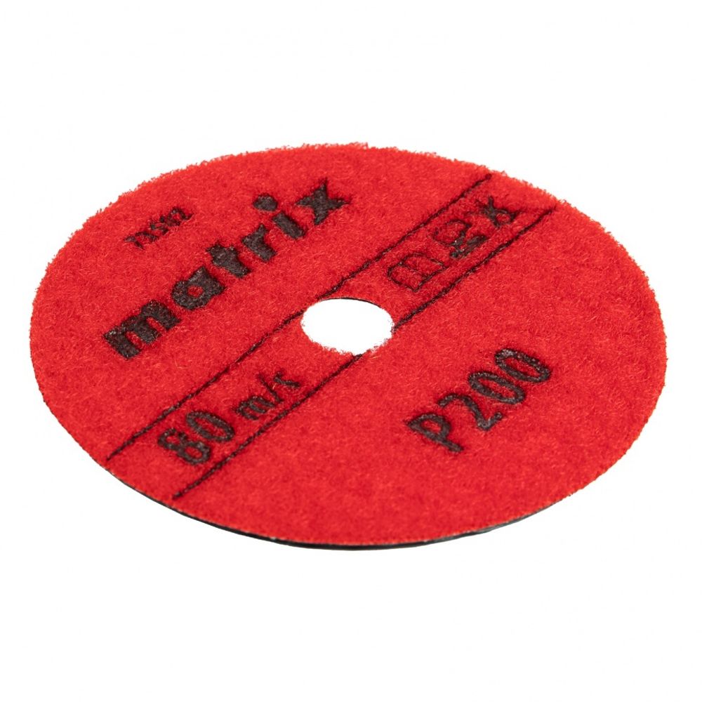 Алмазный гибкий шлифовальный круг (черепашка), 100 мм, P 200, сухое шлифование, 1шт.  Matrix 73502