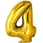 Шар фольгированный Цифра 4 81 см (Золотой)