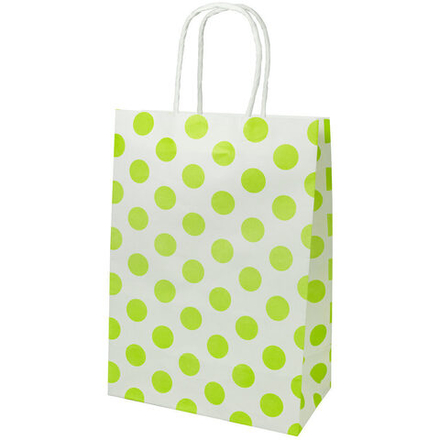 Пакет подар. бумажн. крафт 18*25*10 см, 120 гр/м2 Горошек 8 дизайнов