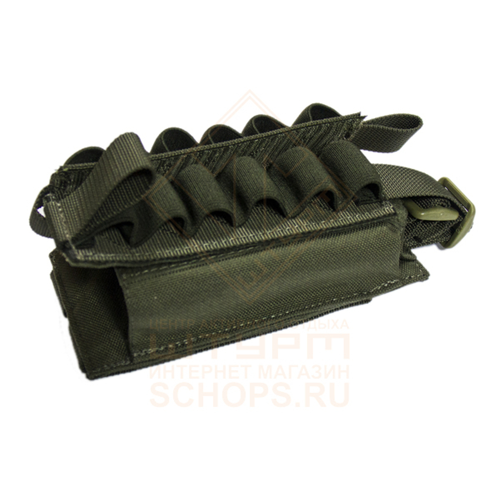 Подсумок Wartech MP-115 Шелл для 12 калибра вытяжной липучка, Olive