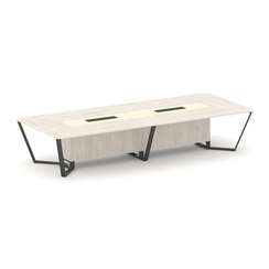Steel Meet Стол переговорный прямоугольный KMK-PR.B.SP-14 Денвер Светлый/Ваниль Глянец/Металл Антрац