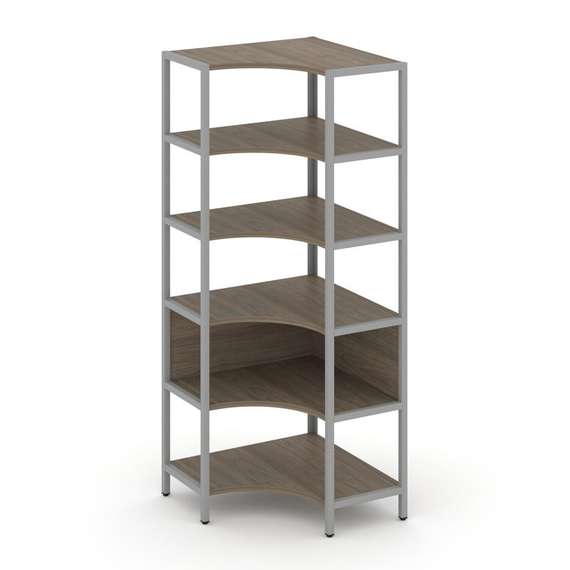 Shelf System Односекционный угловой стеллаж пятиярусный SN.STMU-511 Вяз Благородный/Металл Серый 810