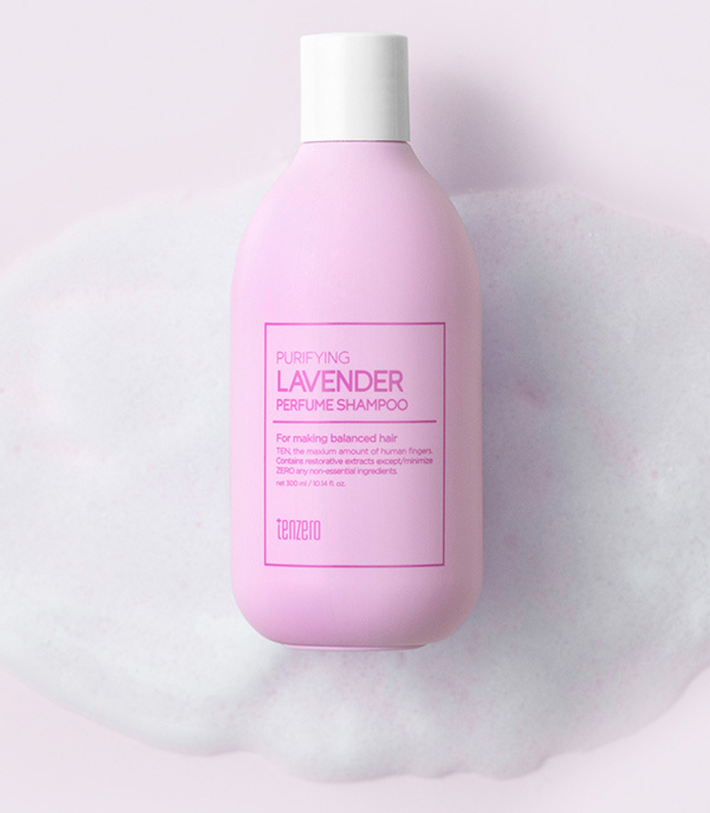 Парфюмированный шампунь с ароматом Лаванды Tenzero Purifying Lavender Perfume Shampoo 300мл