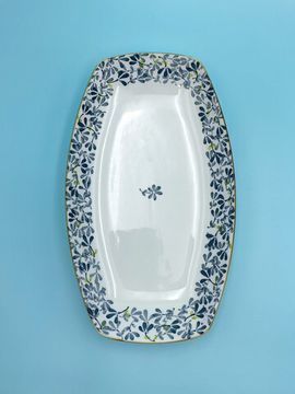 Блюдо овальное 30 см. "Япония" синий декор