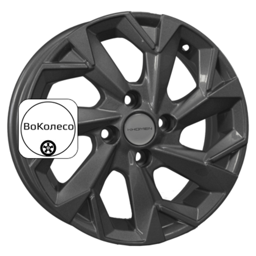 5,5x14/4x100 ET43 D60,1 KHW1402 (Toyota Corolla) Gray Khomen Wheels