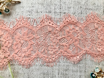 Кружево Французское, ш. 10,5 см, персиковый