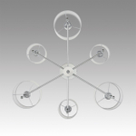 6589/6C CLASSI LN26 064 хром/белый, металл/текстиль Люстра потолочная E14 6*40W 220V LATTI