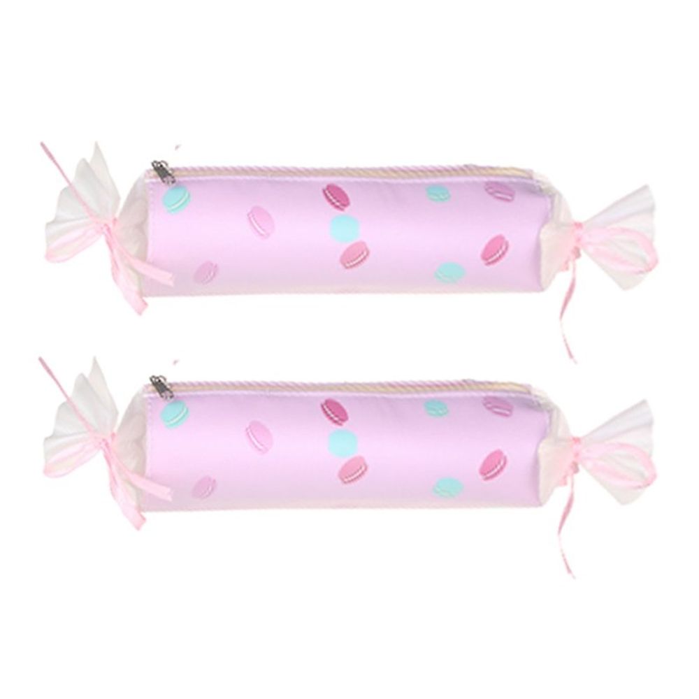 Пенал - косметичка Alingar, ПВХ, молния, 210 х 60 х 40 мм, "Конфетка", розовый (макарунсы)